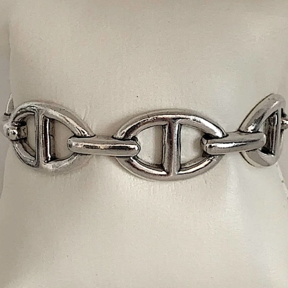 Silver Mariner Bangle Cuff Bracelet Set Small Marner Lg Mariner - Picture 6 of 8